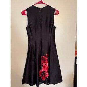 DKNYC Black Floral Formal Dress; Size 2